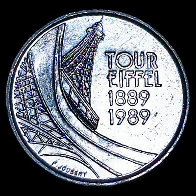 1989 Eiffel Tower 5 Francs