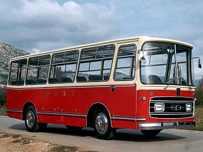 Older style red and cream bus