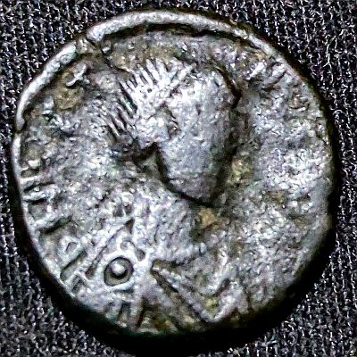 Obverse Legend: D N IVSTINIANVS P P AVG (or similar) Obverse Description: Diademed, draped and cuirassed bust right