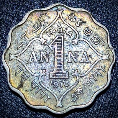 India 1910 1 Anna
