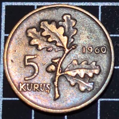 1960 Turkey 5 Kuruş