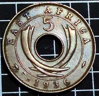 1936 British East Africa 5 Cents