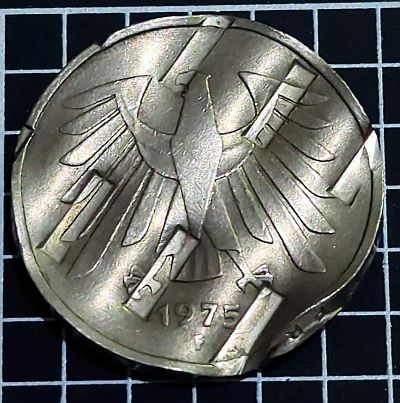 1975 Germany 5 Deutsche Mark (Cancelled)