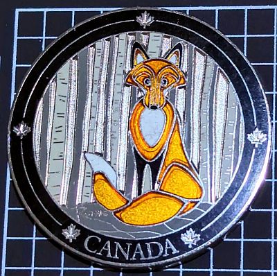 2015 Canada Fox Geocache coin