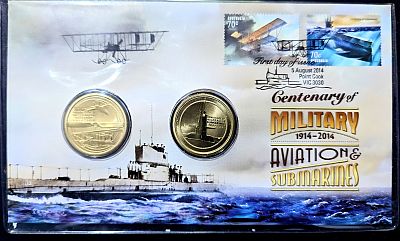 2014 Centenary of Military Aviation & Submarines PNC