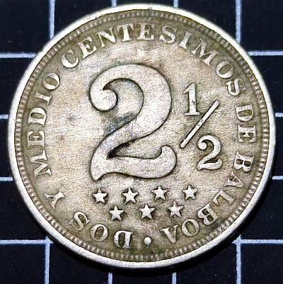 1916 Panama 2 1/2 Centésimos