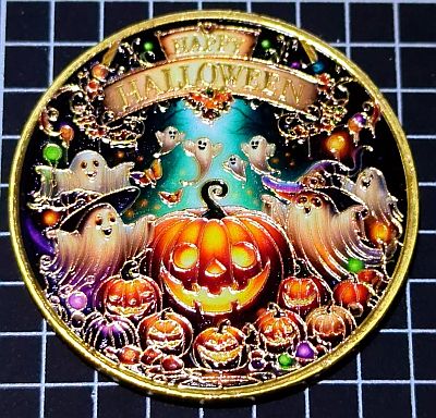 Happy Halloween medallion